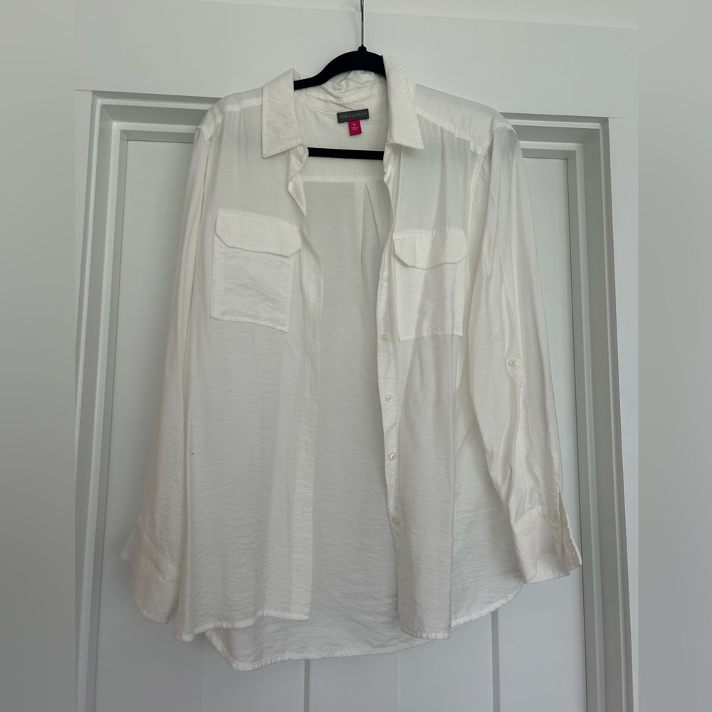 Vince Camuto White Button-Up Shirt